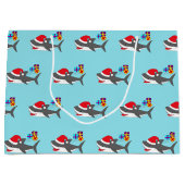 キュートホリデーシャーク抱き枕 ラージペーパーバッグ (正面)