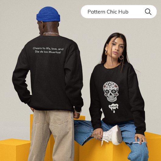 キュートホリデーシュガースカル秋ウィンターハロウィーン スウェットシャツ