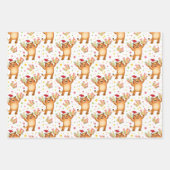 キュートホリデータイガーラッピング紙シート ラッピングペーパーシート (正面3)