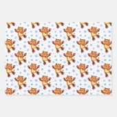 キュートホリデータイガーラッピング紙シート ラッピングペーパーシート (正面2)