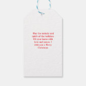 キュートホリデートナお洒落ーダークリスマスボール ギフトタグ (裏面)