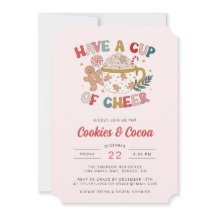 キュートホリデーパーティー招待状