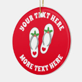 キュートホリデービーチスリッパクリスマスツリーオーナメント セラミックオーナメント (左)