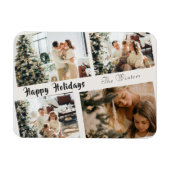 キュートホリデーファミリーコラージュアクセント装飾用クッション マグネット (横)