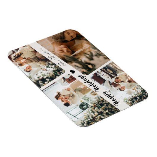 キュートホリデーファミリーコラージュ マグネット (右側)