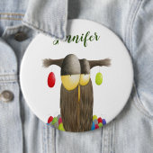 キュートホリデーフクロウイラストレーション 缶バッジ (インサイチュ)