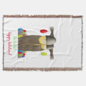 キュートホリデーフクロウ スローブランケット (正面)