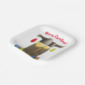 キュートホリデーフクロウ ペーパープレート (傾斜あり)