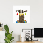 キュートホリデーフクロウ ポスター (ホームオフィス)