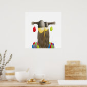 キュートホリデーフクロウ ポスター (キッチン)