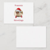 キュートホリデーヘッジホッグシーズンズグリーティングカード ノートカード (正面/裏面)