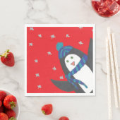 キュートホリデーペンギン スタンダードランチョンナプキン (インサイチュ)