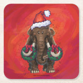 キュートホリデーマストドン スクエアペーパーコースター (正面)