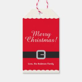 キュートホリデーモダンサンタクリスマス ギフトタグ