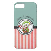 キュートホリデー小妖精や小人とキャンディーケーンメリークリスマス Case-Mate iPhoneケース (裏面)