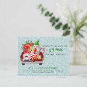 キュートホリデー格言レッドトラック引っ越しました ポストカード (スタンド正面)