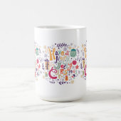 キュートホリーすてきレトロクリスマ文字デザインス マグカップ (中央)