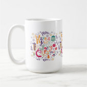 キュートホリーすてきレトロクリスマ文字デザインス マグカップ (左)