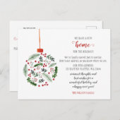 キュートホリーオーナメントウェーブホリデームービング ポストカード (正面/裏面)