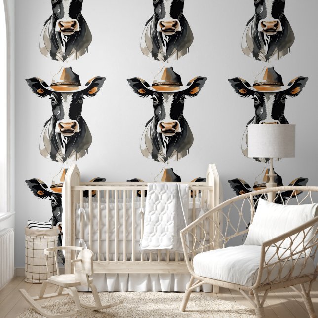 キュートホルスタインカウウエスタンカウボーイテーマ 壁紙 (キッズ)