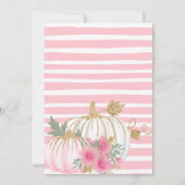 キュートホワイトカボチャフローラ1st誕生日招待状 招待状 (裏面)