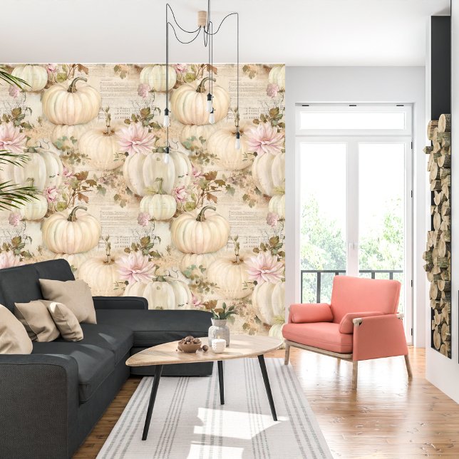 キュートホワイトカボチャ秋ハローウィンパーティキッズ 壁紙 (クリエイターアップロード済み)