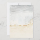 キュートホワイトグレイ不気味ワンファーストブー誕生日 招待状 (裏面)