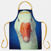 キュートホワイトグース顔 パーソナライズされた エプロン (正面)