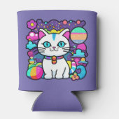 キュートホワイトコズミック宇宙キティキャット 缶クーラー (裏面)