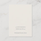 キュートホワイトダフォディルフローラスタッドイヤリングディスプレイ 名刺 (裏面)