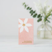 キュートホワイトデイジーピンクフローラ 名刺 (スタンド正面)