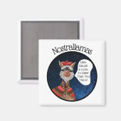 キュートホワイトノストラダムスラマ感動的ことわざ マグネット (正面/裏面)