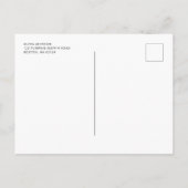 キュートホワイトハッピーハローウィンイラストレーションパーティー インビテーションポストカード (裏面)