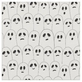 キュートホワイトハロウィーン幽霊 パターン（の模様が）ある ファブリック