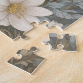 キュートホワイトバニーパステルイエローフローラ ジグソーパズル (側面)