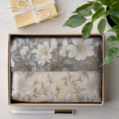 キュートホワイトバニーパステルイエローフローラ 薄葉紙 (ギフト)