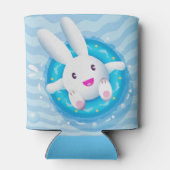 キュートホワイトバニープールパーティー 缶クーラー (裏面)