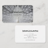 キュートホワイトピーコックフかわいらしェザーズユニークデザイン 名刺 (正面/裏面)