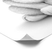 キュートホワイトベビーバニーラビット ポスター (角)