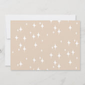 キュートホワイトホエールベビーシャワーベージュ招待状 招待状 (裏面)