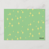 キュートホワイトホエールベビーシャワー招待状 ポストカード (裏面)