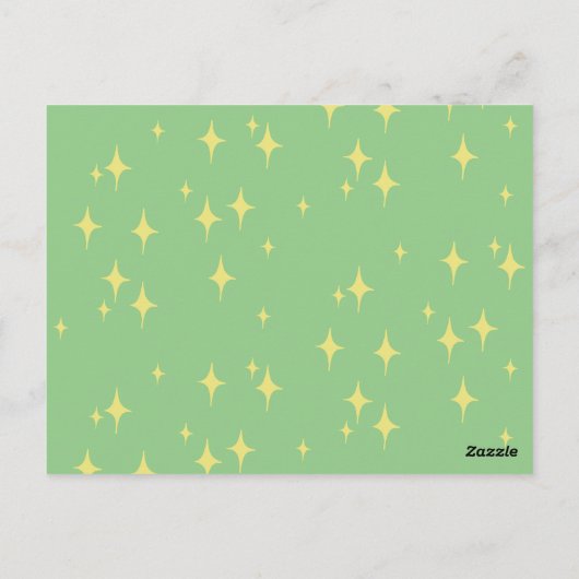 キュートホワイトホエールベビーシャワー招待状 ポストカード (裏面)