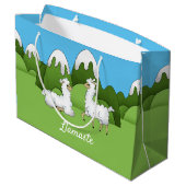 キュートホワイトマウンテンラマス ラージペーパーバッグ (裏面アングル)