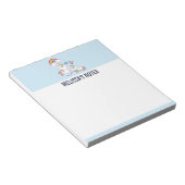 キュートホワイトユニコーンズマジカルマザー&ベビー ノートパッド (アングル)