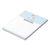 キュートホワイトユニコーンズマジカルマザー&ベビー ノートパッド (回転)
