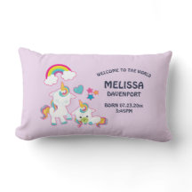 キュートホワイトユニコーン魔法ママ&ベビー誕生