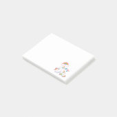 キュートホワイトユニコーン魔法ママ&ベビー ポストイット (アングル)