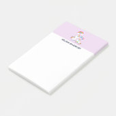 キュートホワイトユニコーン魔法ママ&ベビー ポストイット (アングル)