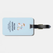 キュートホワイトユニコーン魔法ママ&ベビー ラゲッジタグ (裏面横)