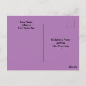 キュートホワイトラブラドールドッグレイジーマザーズデイラベンダー ポストカード (裏面)